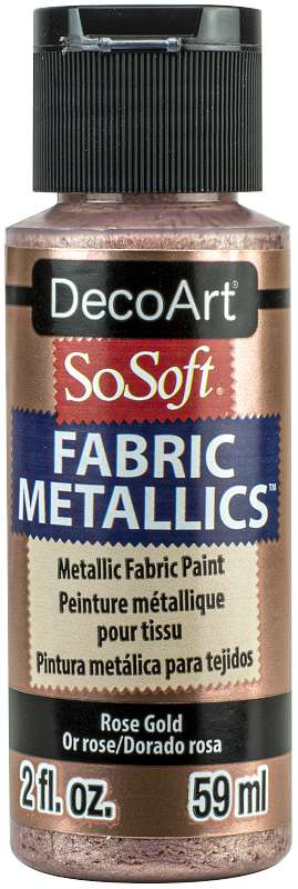 SoSoft Fabric Acrylic Metallic Paint 2oz Rose Gold