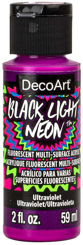 Americana Black Light Neon Acrylic Paint 2oz Ultraviolet