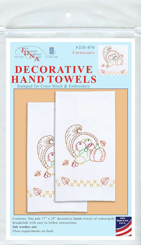 Jack Dempsey Stamped Decorative Hand Towel Pair 17