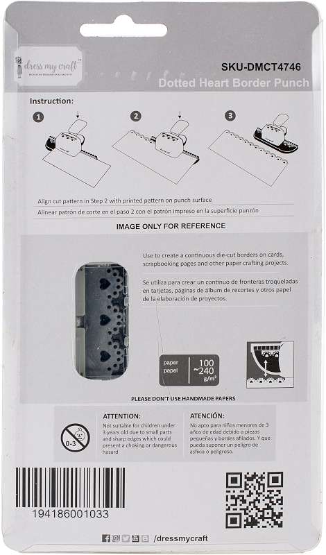 Dress My Craft Paper Punch Dotted Heart Border Punch