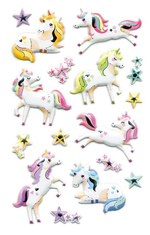 MultiCraft 3D Puffy Stickers Unicorn