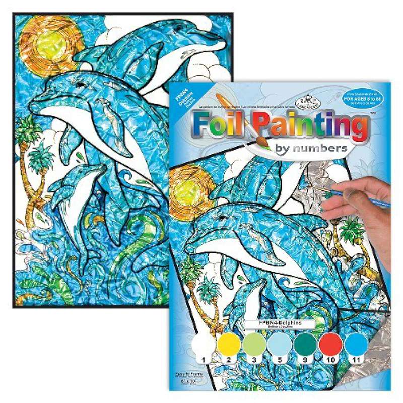 Dolphins Foil Paint by Number Ages 8+ (8