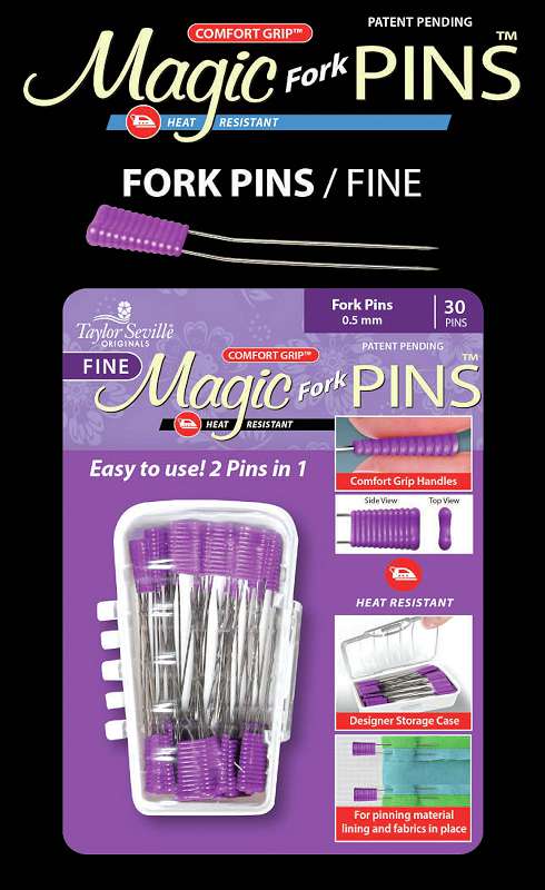 Taylor Seville Magic Fork Pins - Fine Purple 30/Pkg