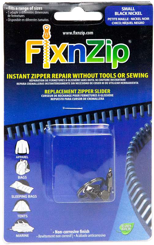 FixnZip Zipper Repair Small Black Nickel