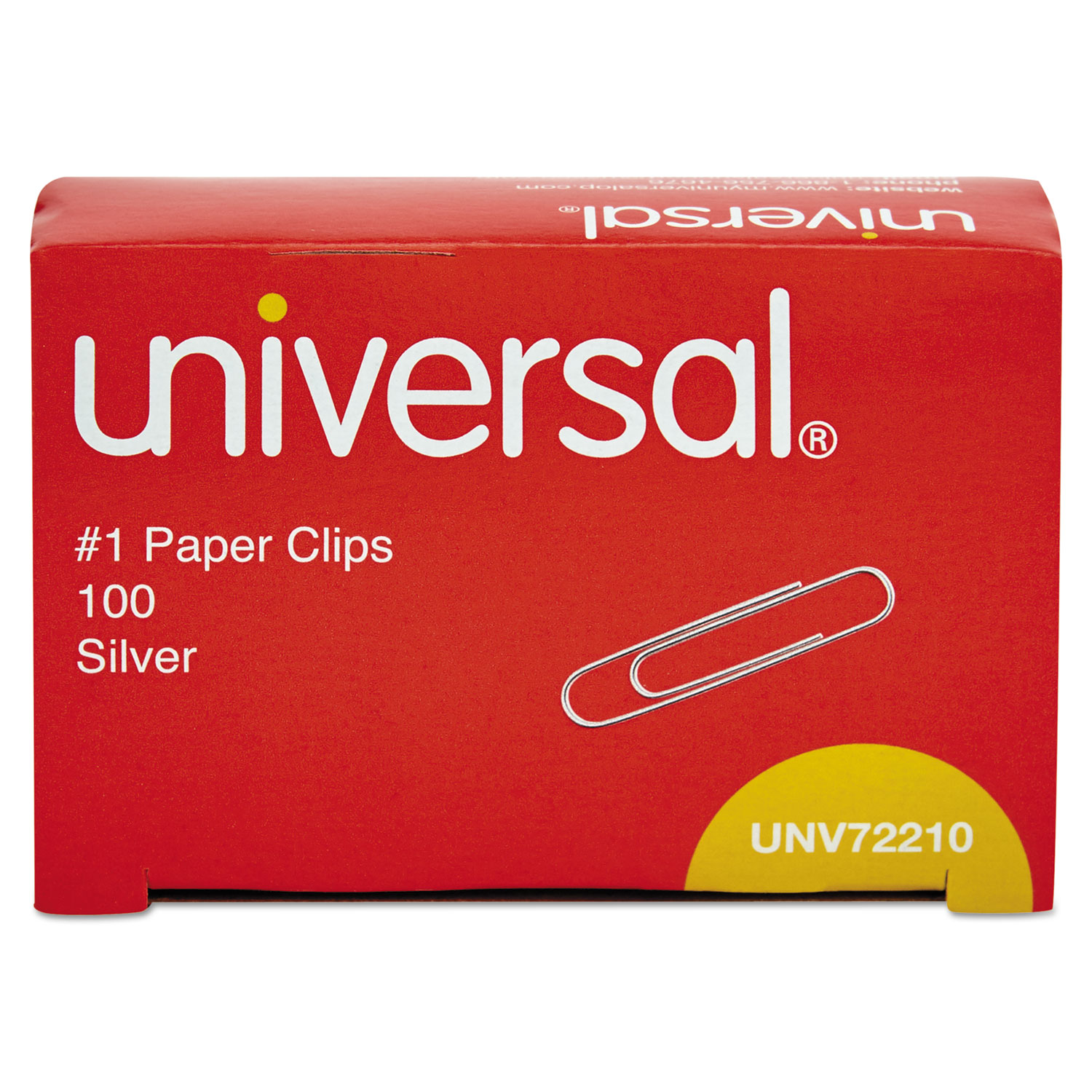 Universal® Paper Clips, Small (No. 1), Silver, 100 Clips/Pack