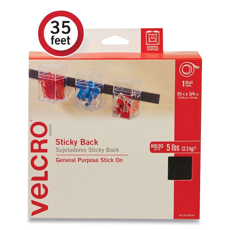 VELCRO® Brand Sticky-Back Fasteners, Removable Adhesive, 0.75