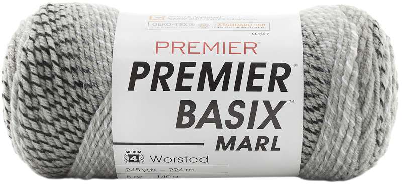 Premier Yarns Basix Marl Yarn-Monochrome Marl