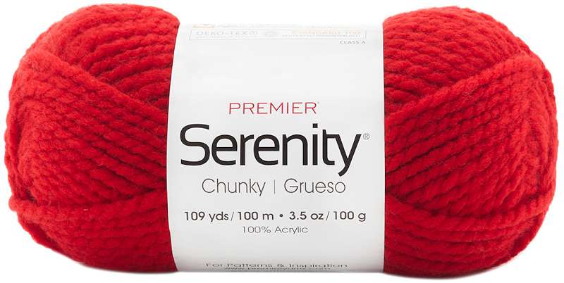 Premier Yarns Serenity Chunky Yarn - Solid-Really Red