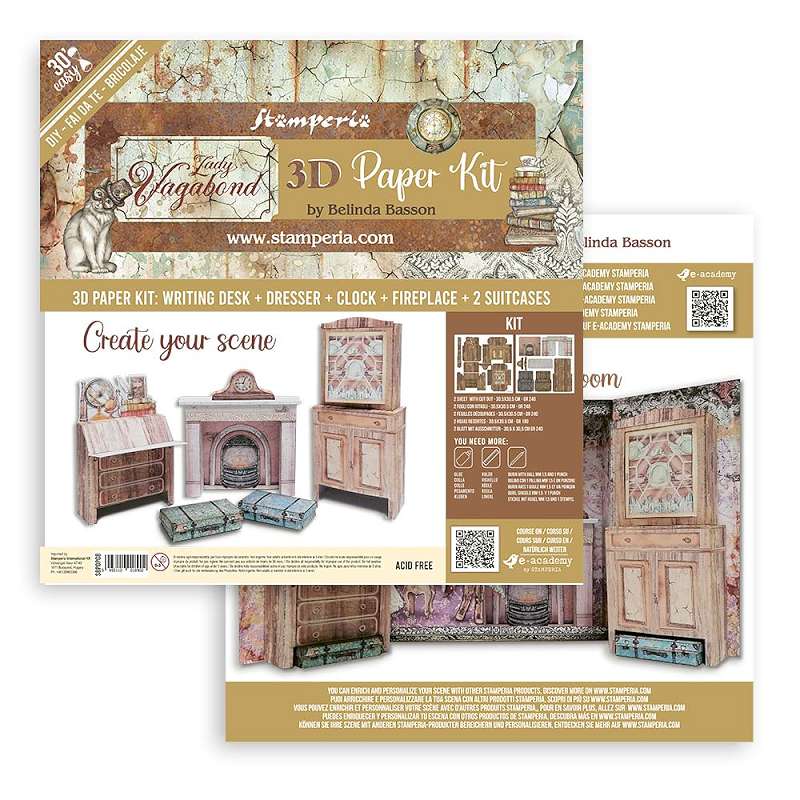 Stamperia 3D Paper Kit Lady Vagabond Lifestyle