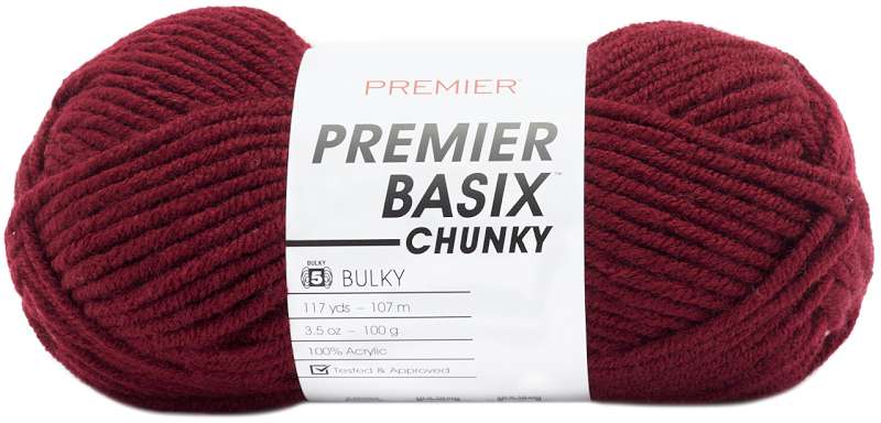 Premier Yarns Basix Chunky Yarn-Burgundy