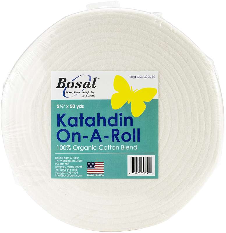 Bosal Katahdin On-A-Roll 100% Organic Cotton Batting-2.25