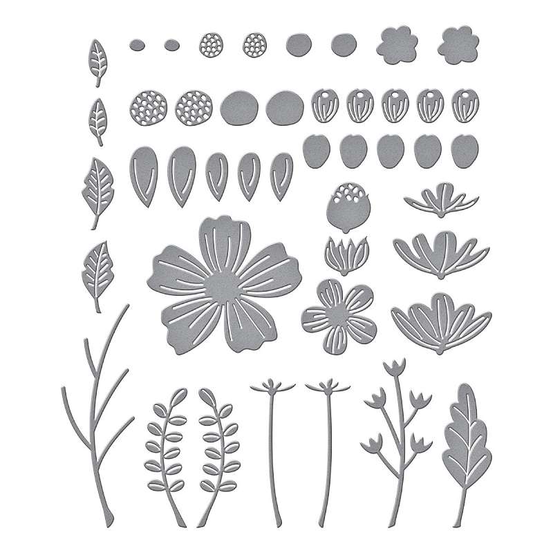 Spellbinders Etched Dies-Be Bold Blooms