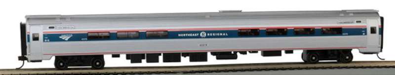 HO 85' Budd Amtrak Amfleet I Phase VI Passenger Cafe Car Lighted Northeast Regio