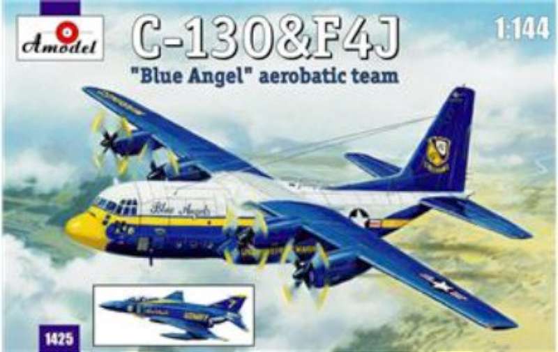 1/144 C130 Hercules & F4J Blue Angel Aerobatic Team Aircraft (2 Kits)