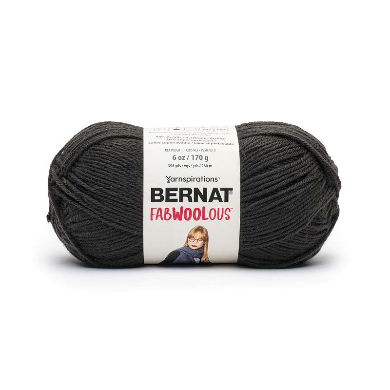 Bernat Fabwoolous Yarn-Coal