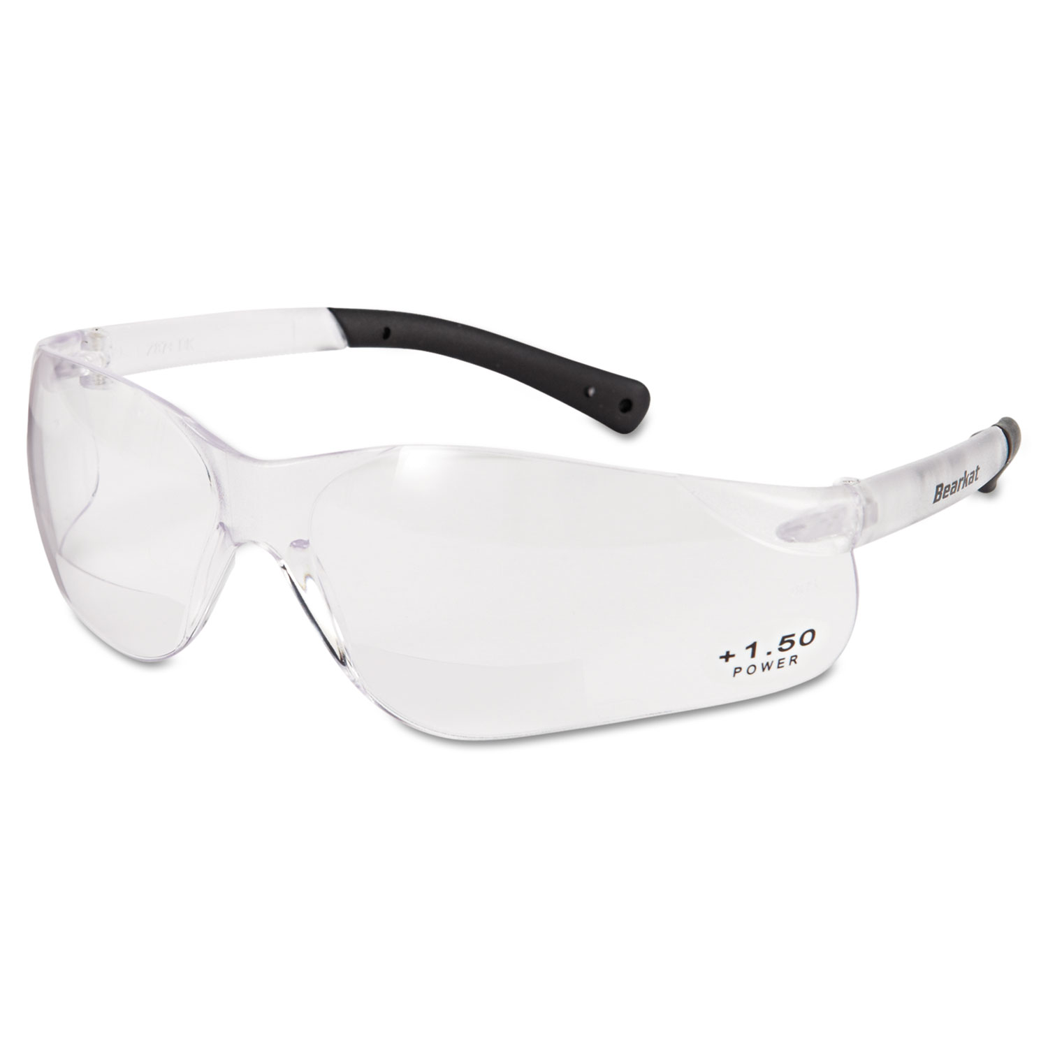 Crews® BearKat Magnifier Safety Glasses, Clear Frame, Clear Lens
