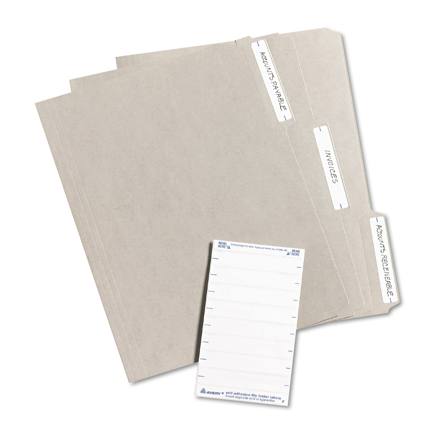Avery® Print or Write File Folder Labels, 11/16 x 3 7/16, White, 252/Pack