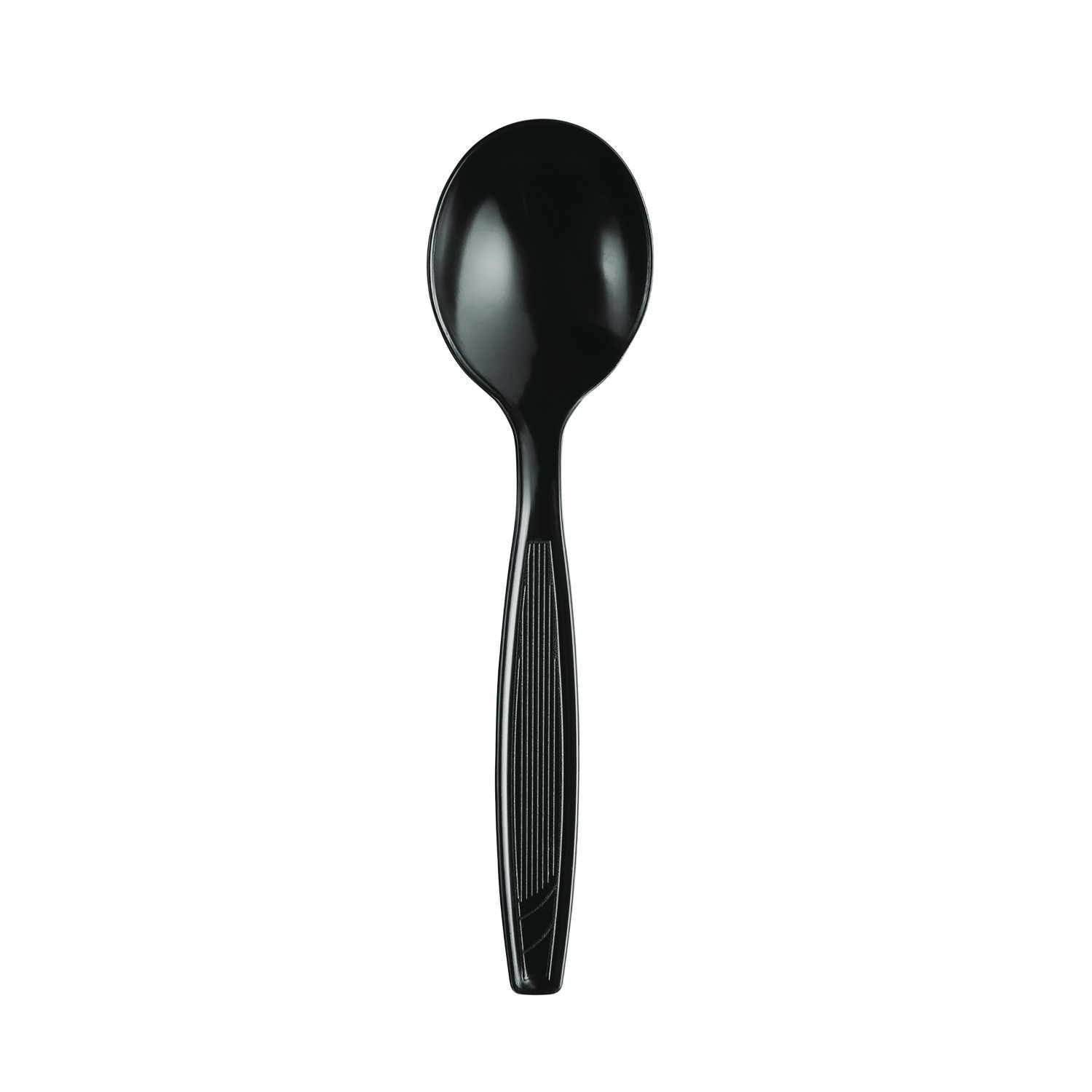 Dixie® Individually Wrapped Spoons, Plastic, Black, 1000/Carton