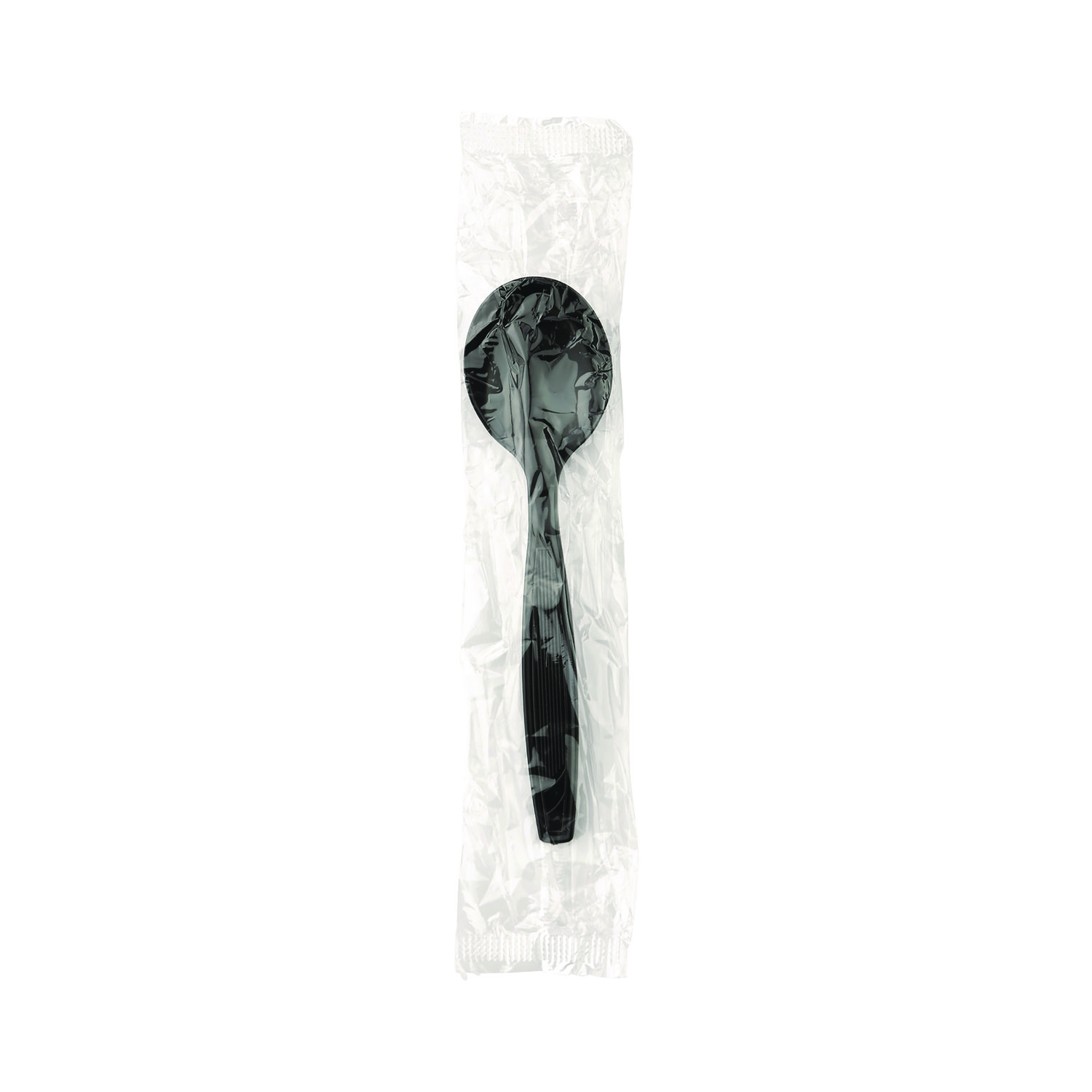 Dixie® Individually Wrapped Spoons, Plastic, Black, 1000/Carton