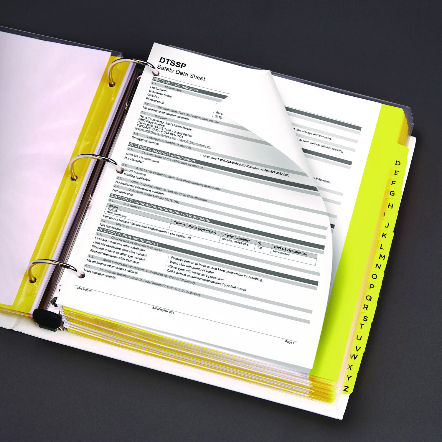 Avery® Heavy-Duty Preprinted Safety Data Sheet Binder, 2