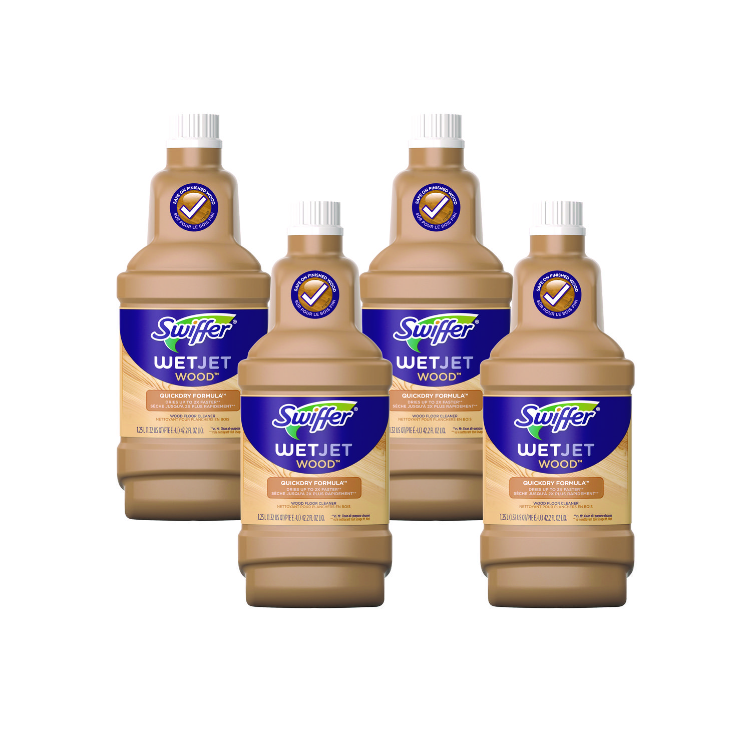 Swiffer® WetJet System Cleaning-Solution Refill, Wood Cleaner, 1.25L Bottle, 6/C