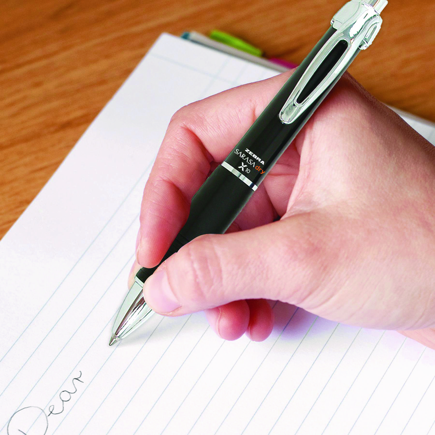 Zebra® GR8 Retractable Gel Pen, Black Ink, Medium, Dozen