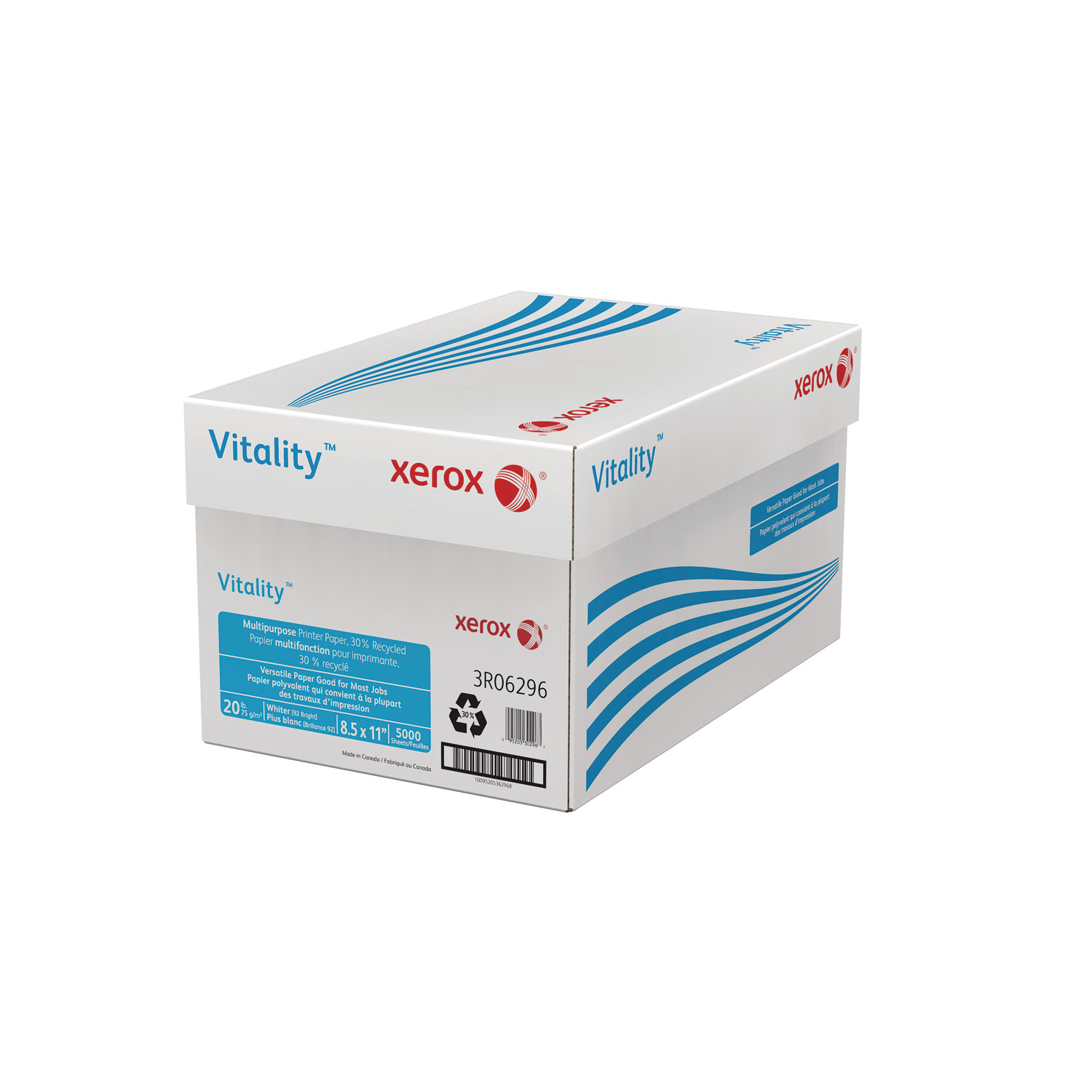 Xerox® Vitality 30% Recycled Multipurpose Printer Paper, 8 1/2 x 11, White, 500