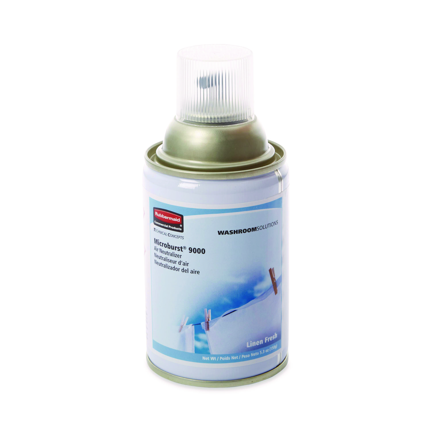 Rubbermaid® Commercial Microburst 9000 Air Freshener Refill, Linen Fresh, 5.3oz,