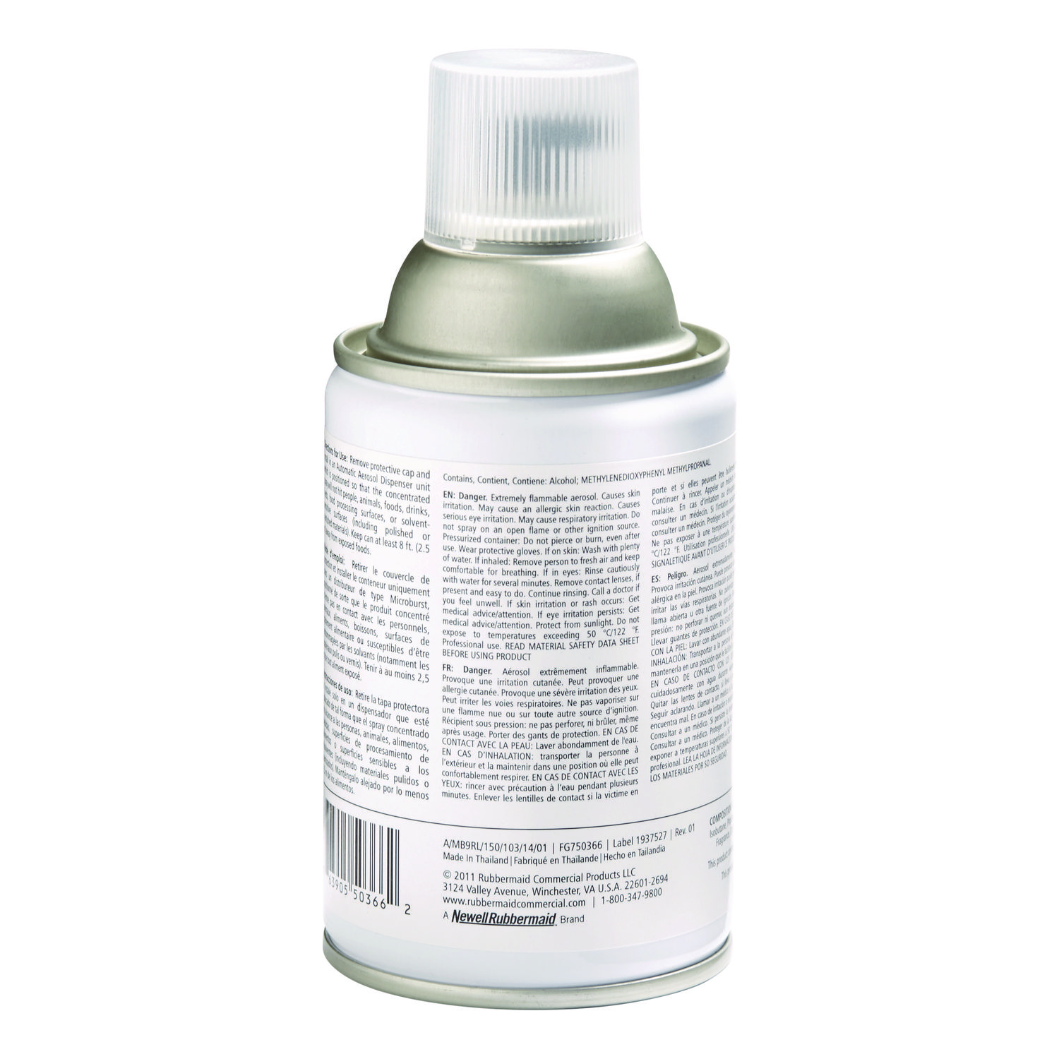 Rubbermaid® Commercial Microburst 9000 Air Freshener Refill, Linen Fresh, 5.3oz,