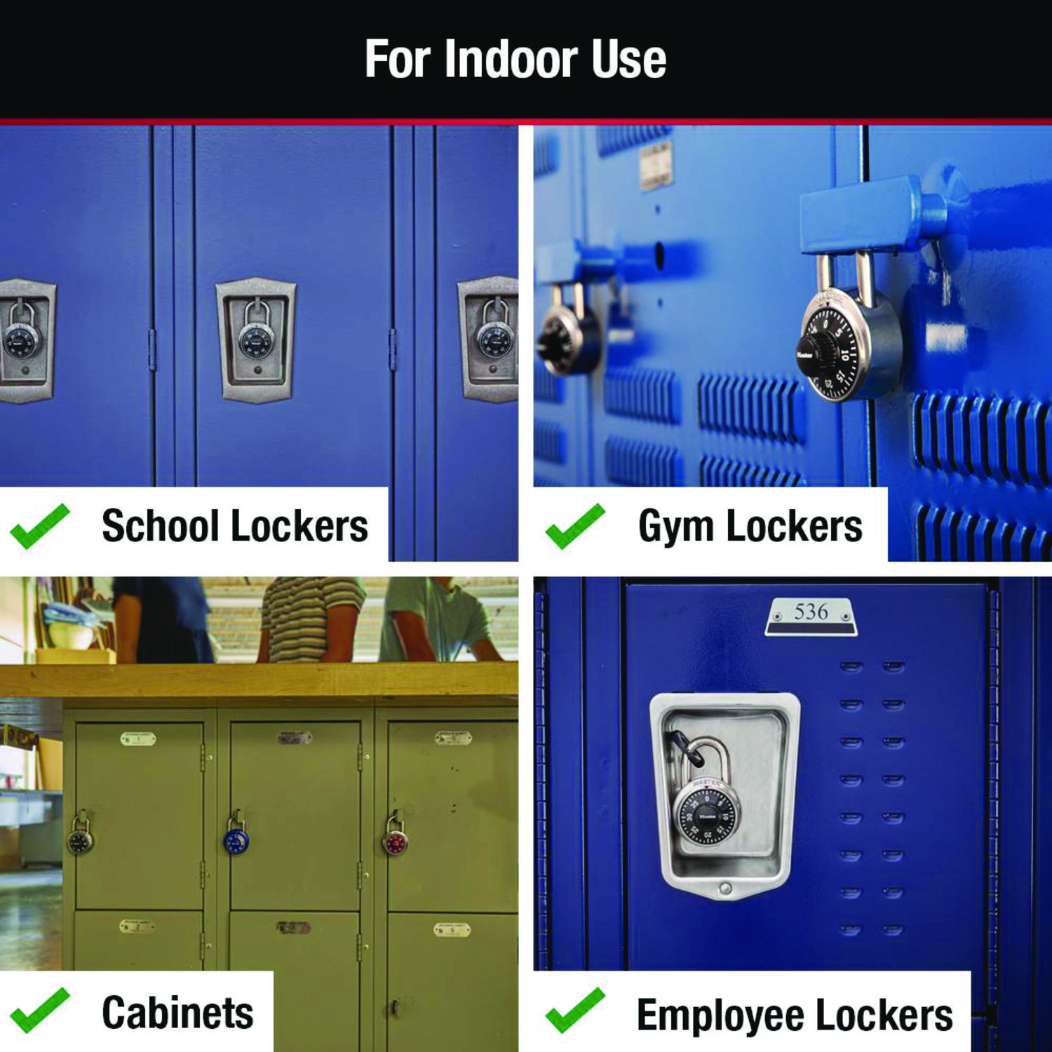 Master Lock® Combination Lock, Stainless Steel, 1 7/8