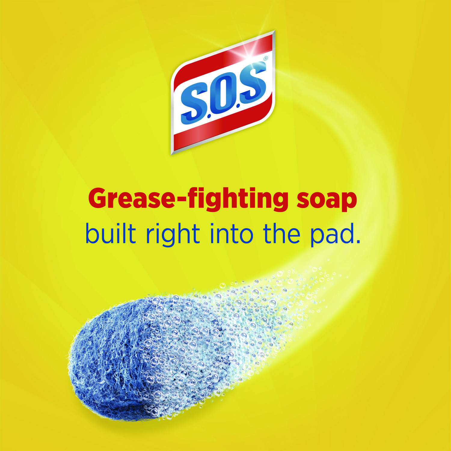 S.O.S.® Steel Wool Soap Pad, 4/Box, 24 Boxes/Carton