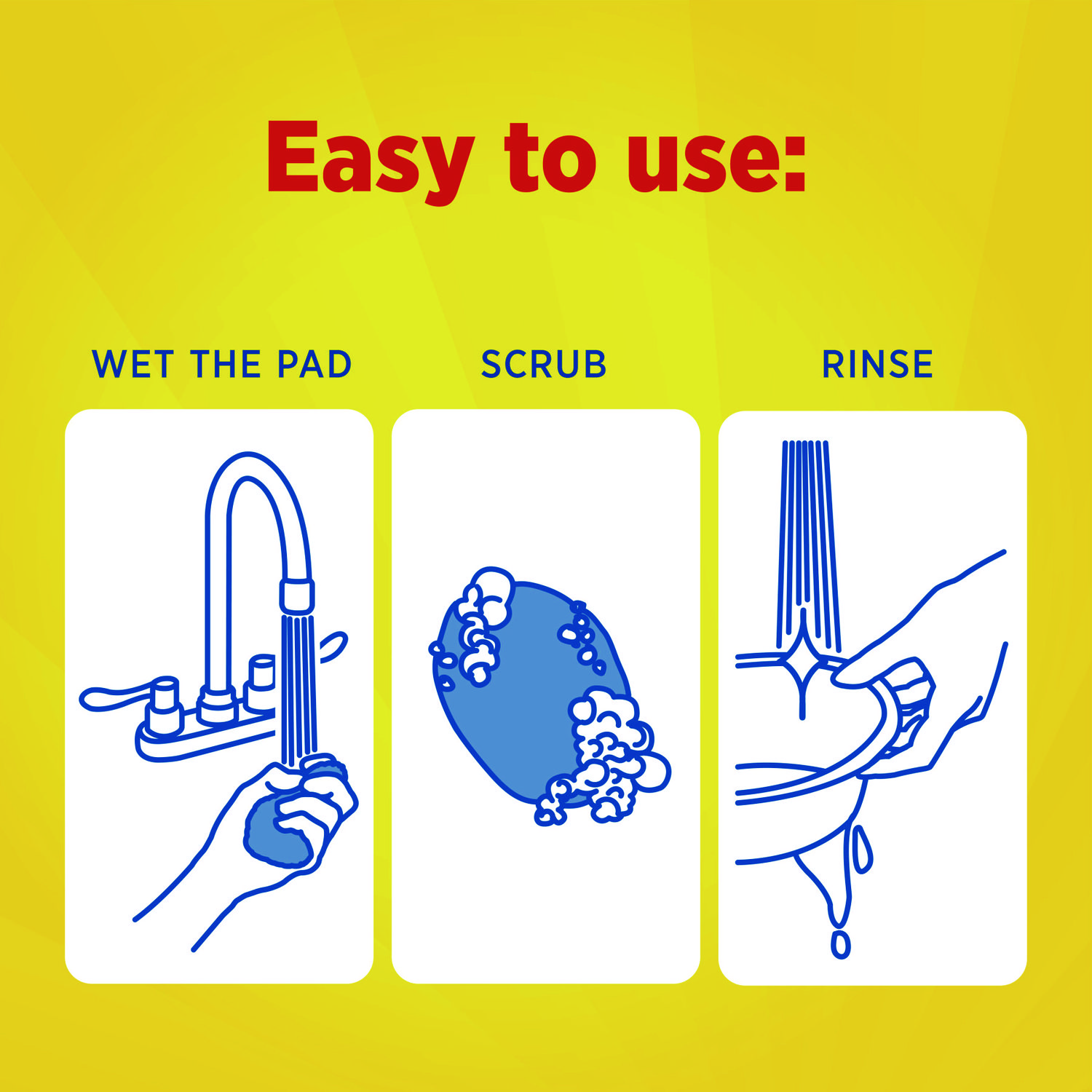 S.O.S.® Steel Wool Soap Pad, 4/Box, 24 Boxes/Carton