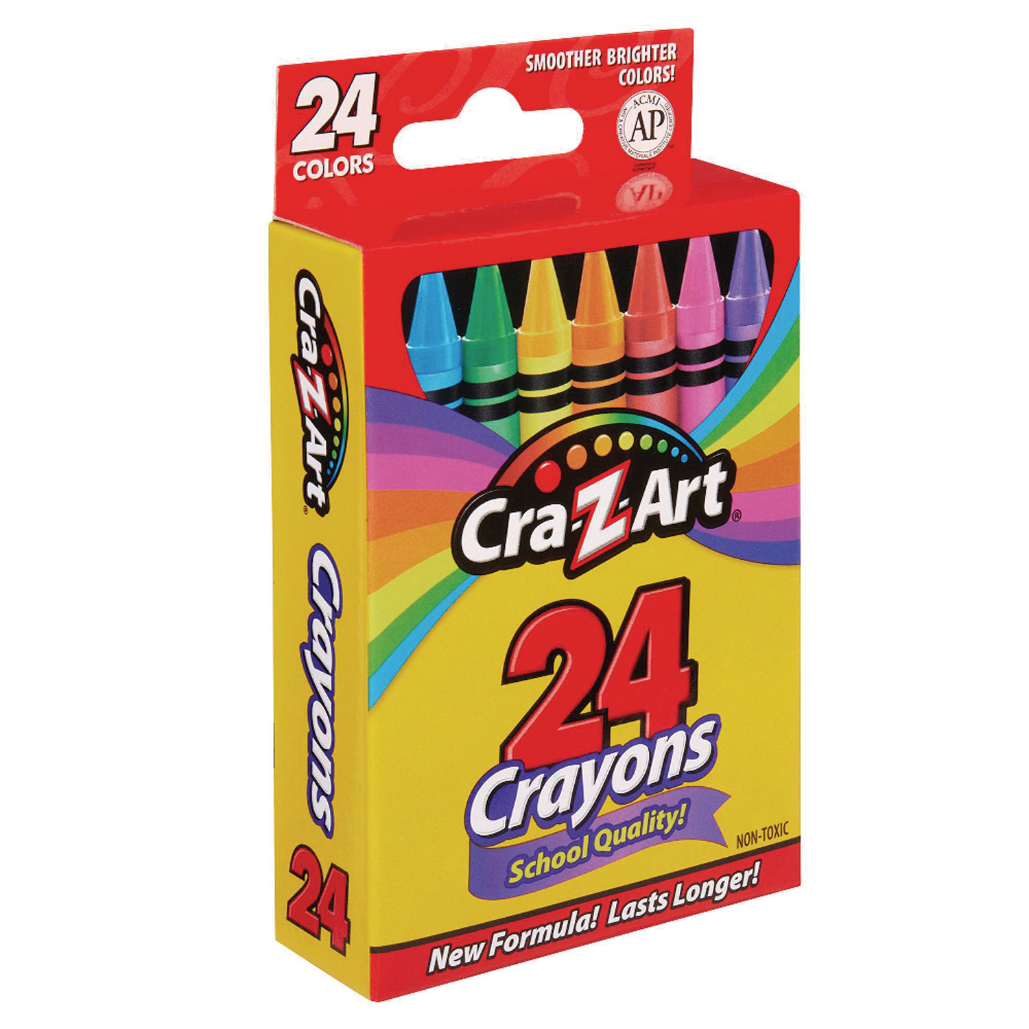 Cra-Z-Art® School Quality Crayon, Assorted Colors, 24/Box