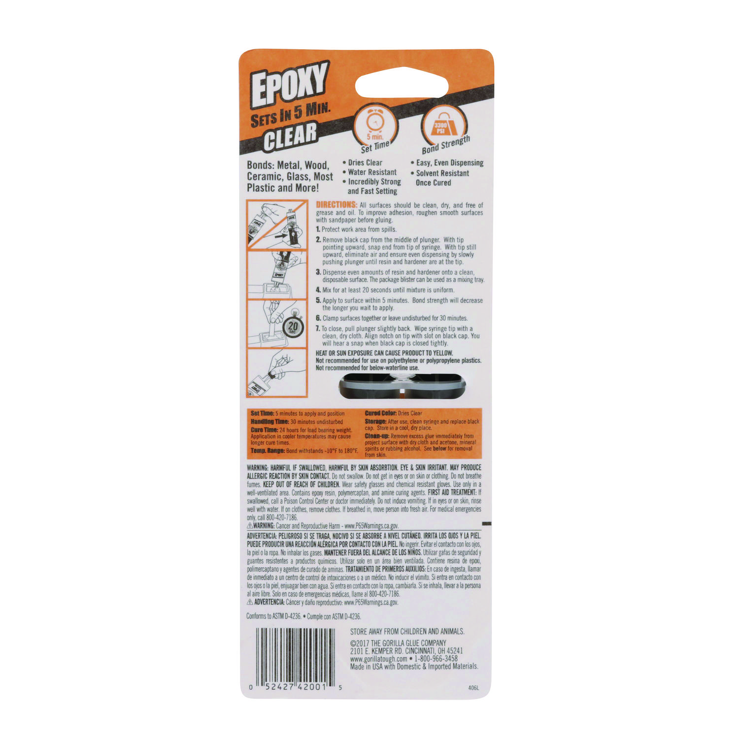 Gorilla Glue Epoxy Tube .85oz