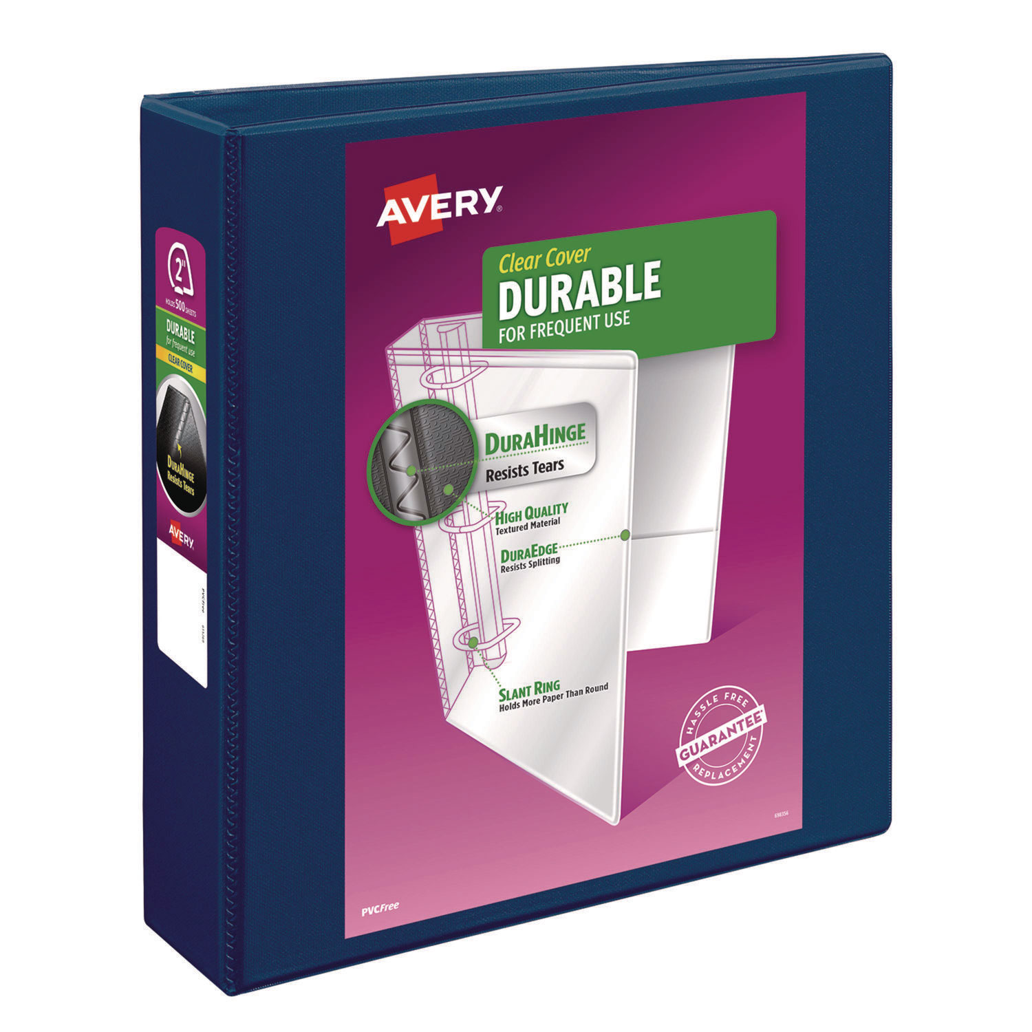 Avery® Durable View Binder w/Slant Rings, 11 x 8 1/2, 2