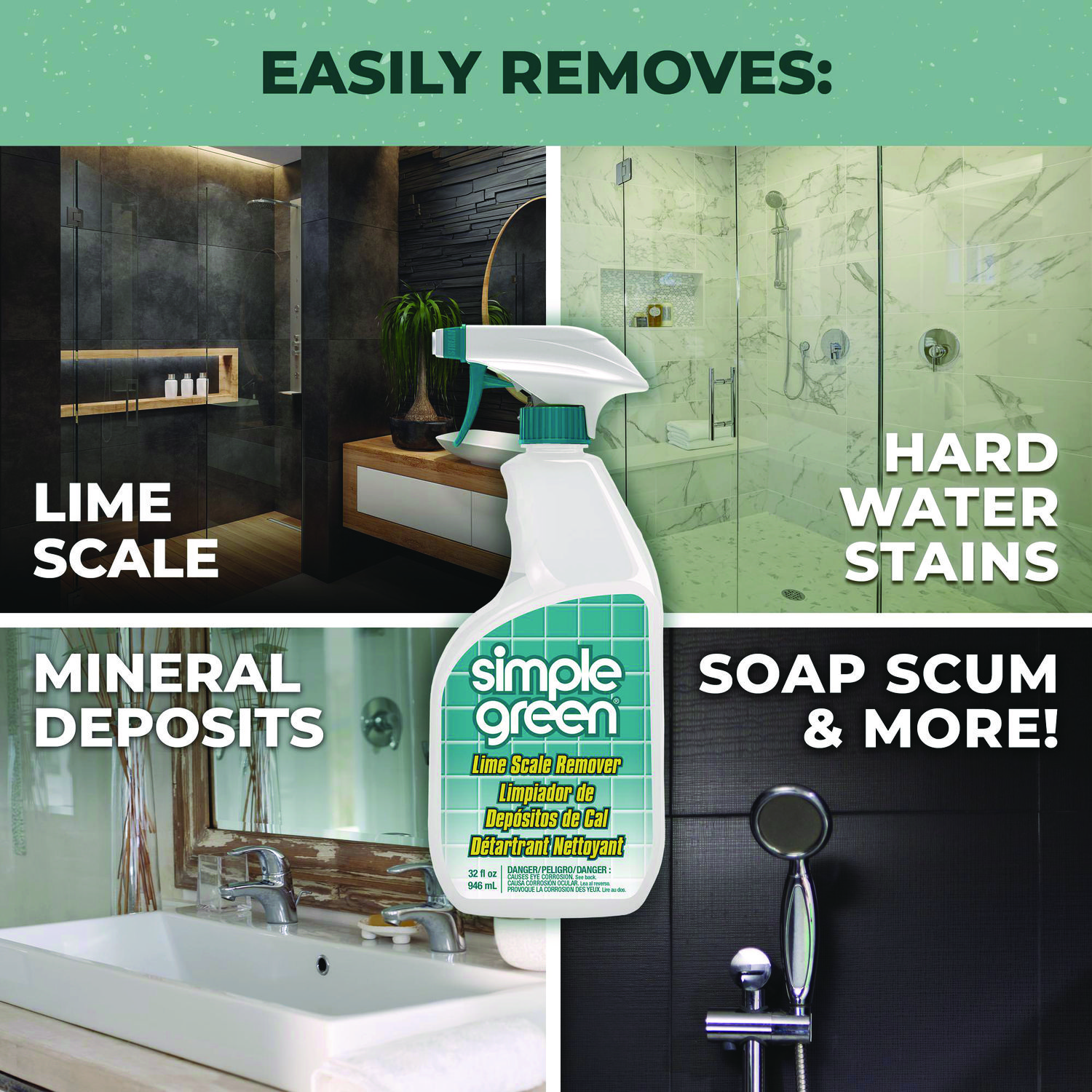 Simple Green® Lime Scale Remover, Wintergreen, 32 oz Bottle, 12/Carton