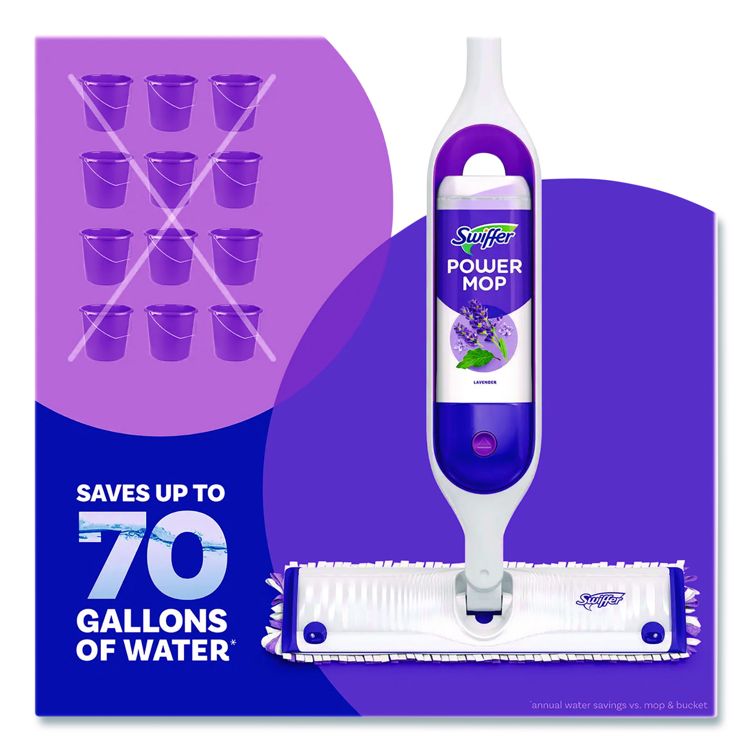 PowerMop Refill Cleaning Solution, Lavender Scent, 25.3 oz Refill Bottle, 2/Pack