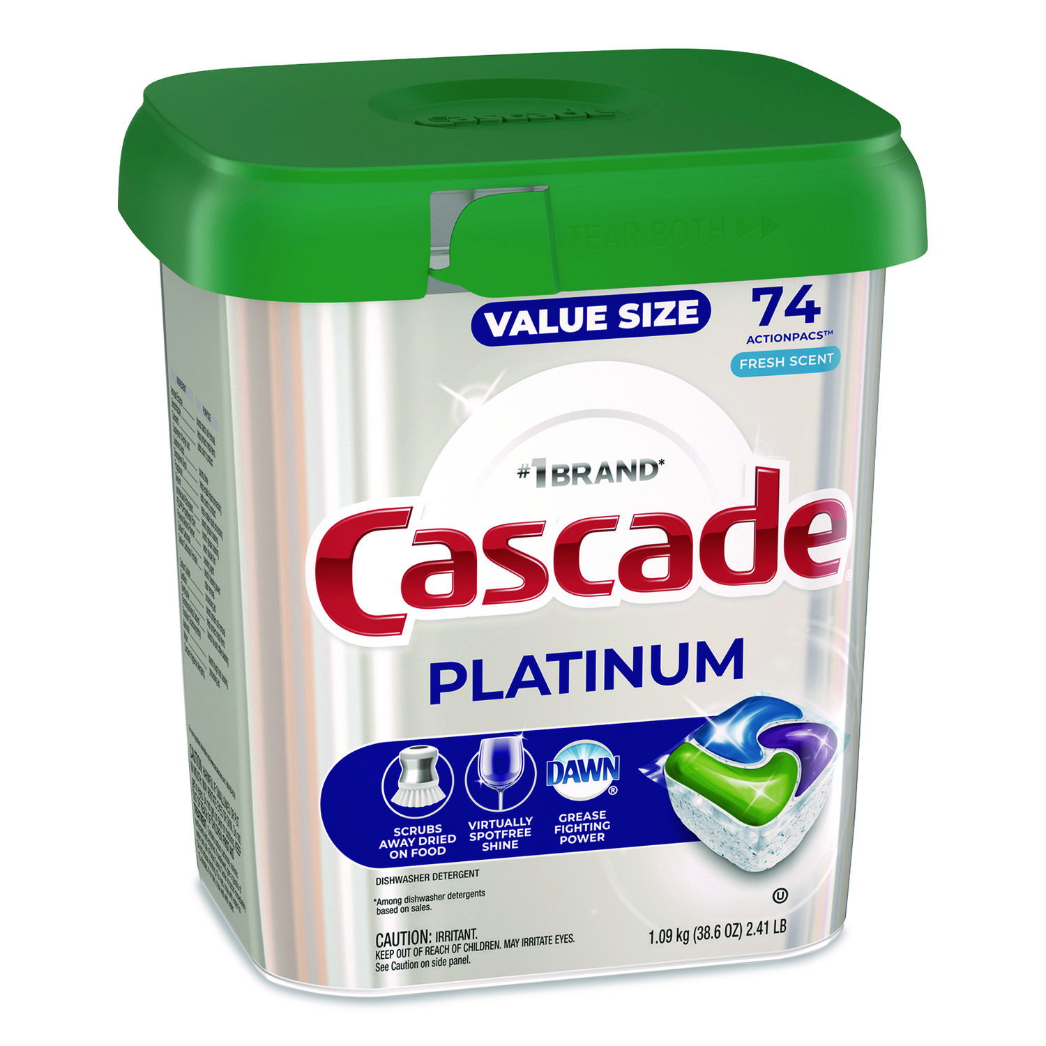 ActionPacs, Fresh Scent, 38.6 oz Tub, 74/Pack