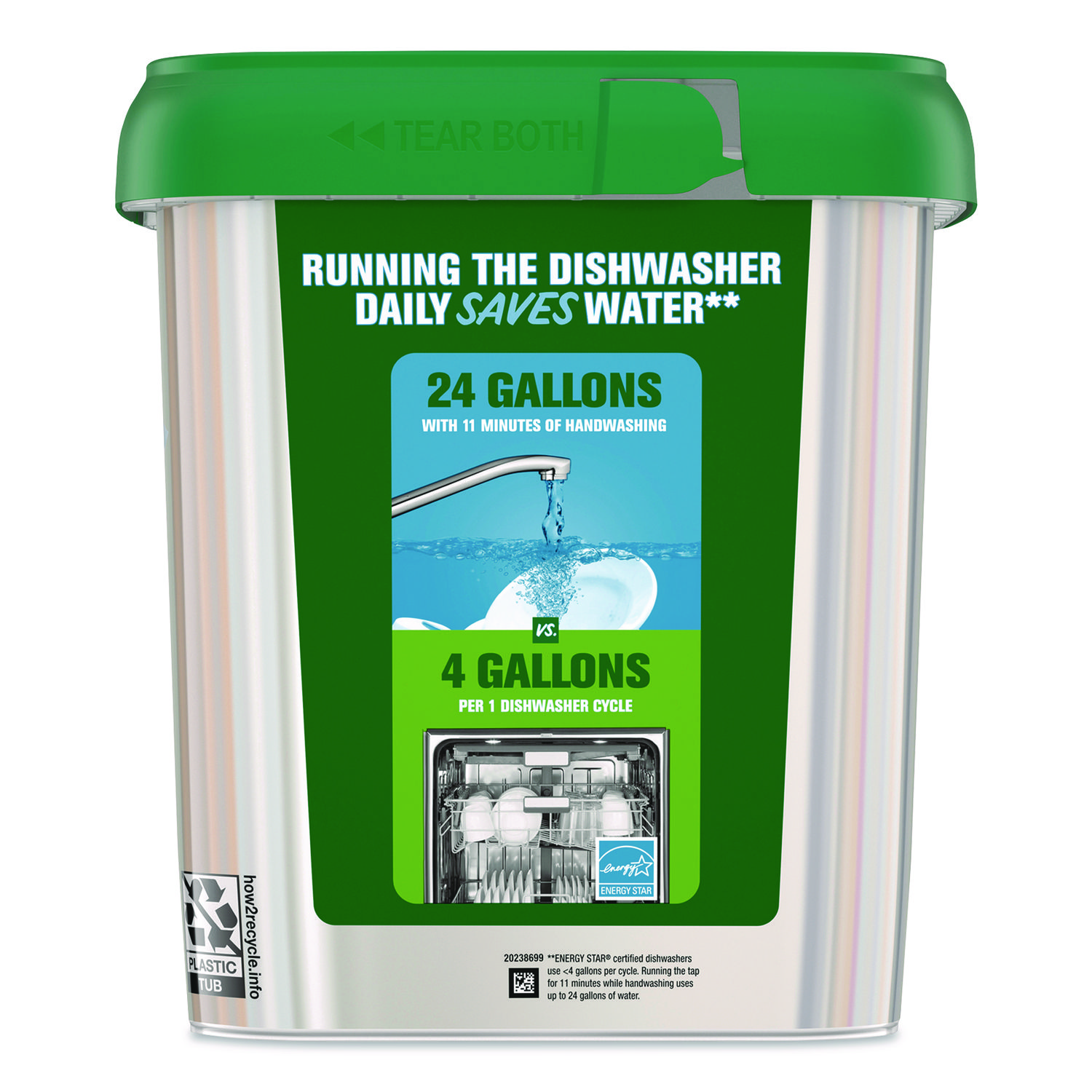 ActionPacs, Fresh Scent, 38.6 oz Tub, 74/Pack