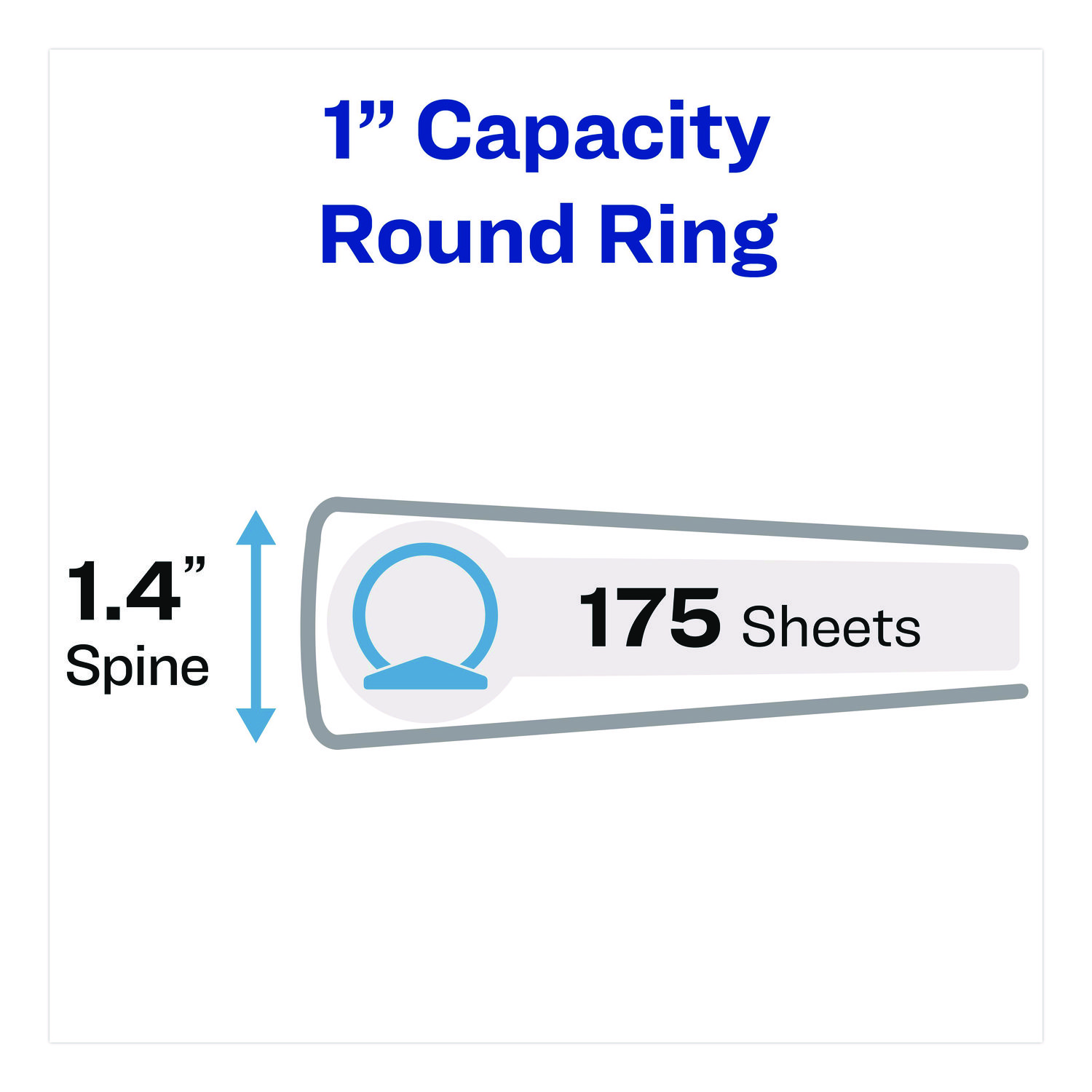 Avery® Mini Protect & Store View Binder w/Round Rings, 8 1/2 x 5 1/2, 1