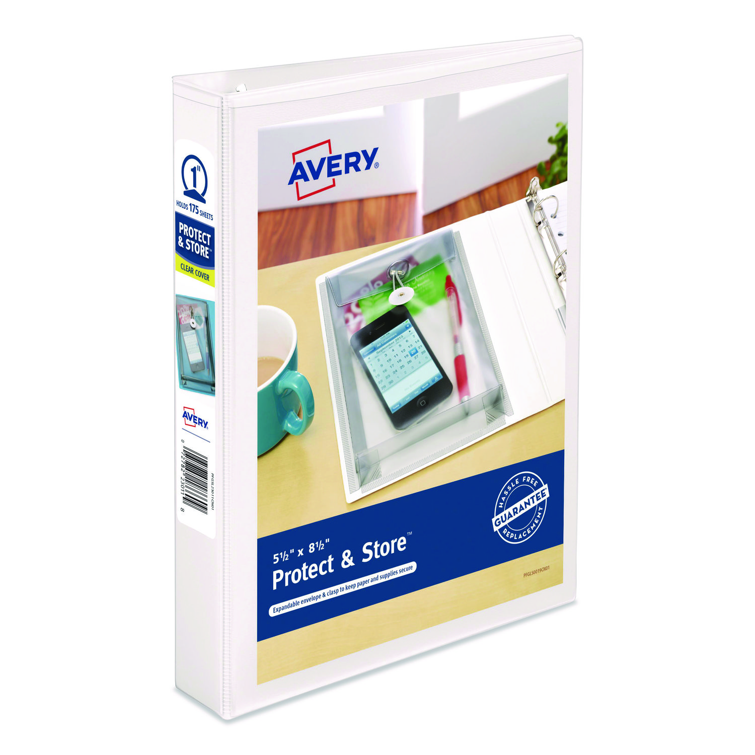 Avery® Mini Protect & Store View Binder w/Round Rings, 8 1/2 x 5 1/2, 1