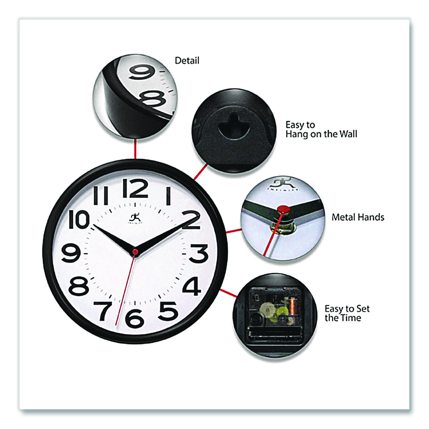 Metro Wall Clock, 9