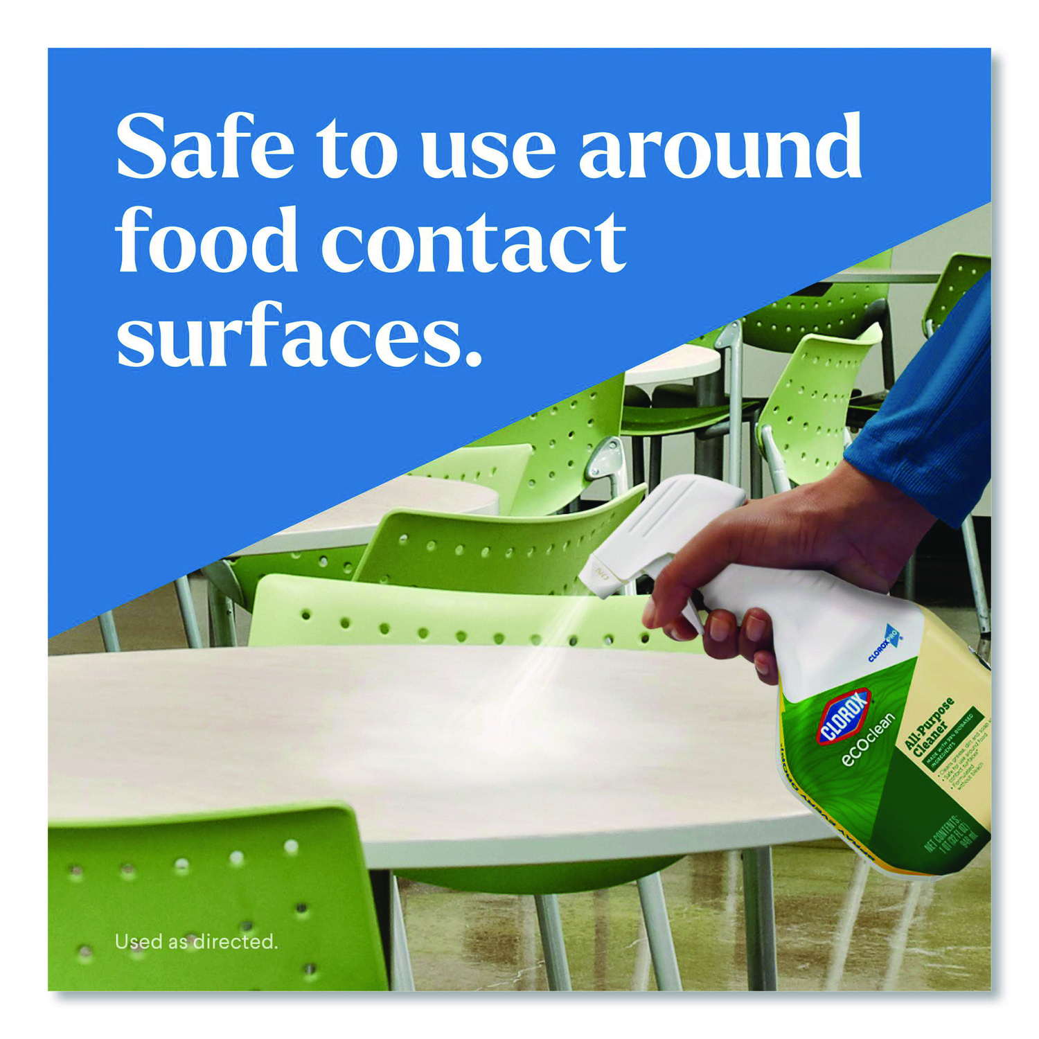 Clorox Pro EcoClean All-Purpose Cleaner, Unscented, 128 oz Bottle, 4/Carton