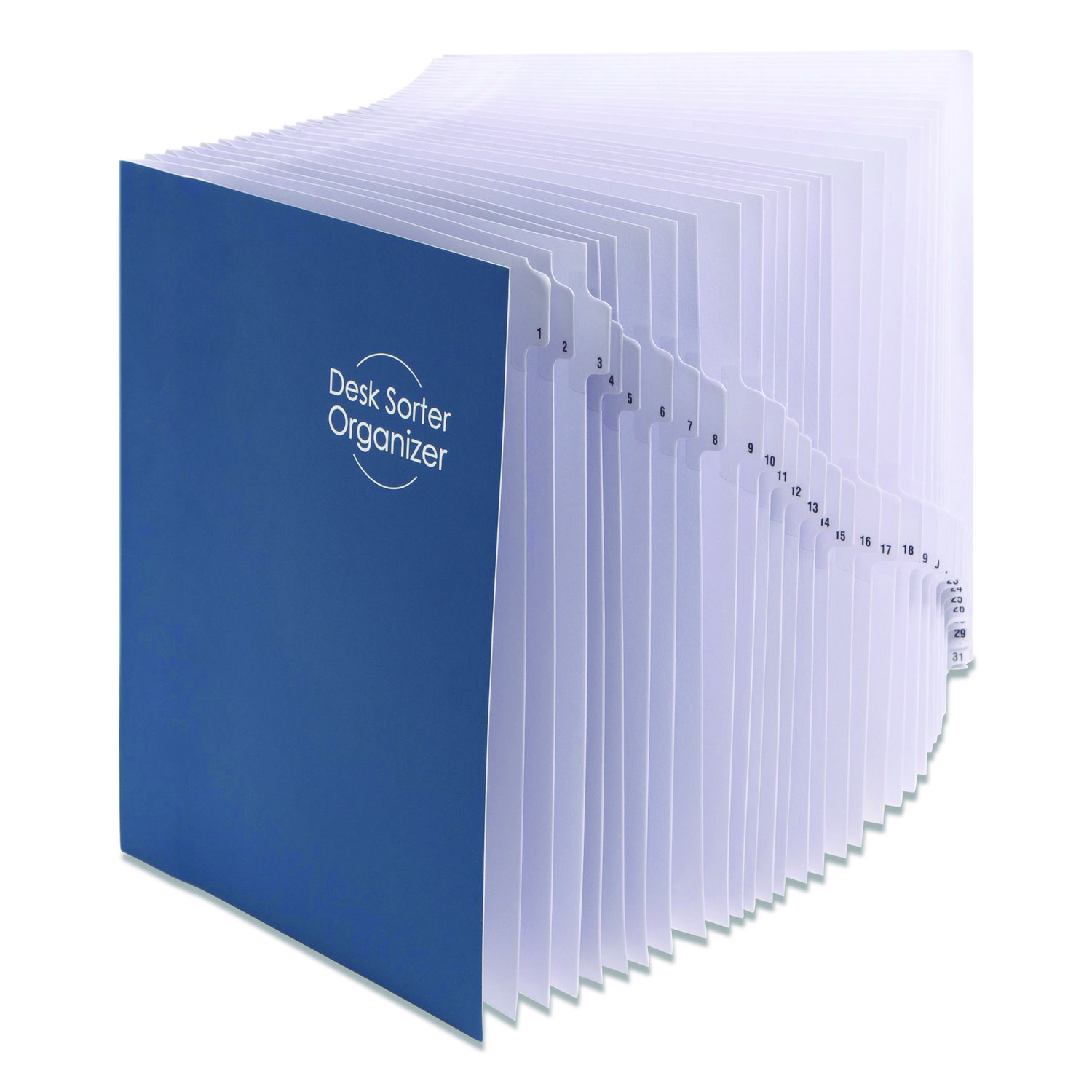 Smead® Expandable Indexed Sorter, Top Tab, Letter Size, Index 1-31, Navy Blue