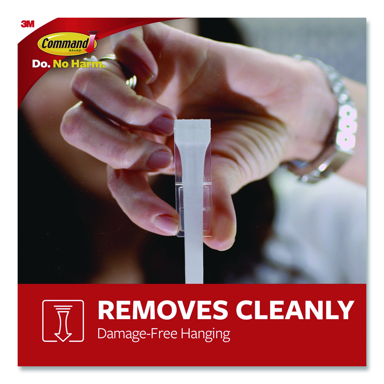 General Purpose Hooks, Large, Plastic, White, 5 lb Capacity, 12 Hooks and 18 Str