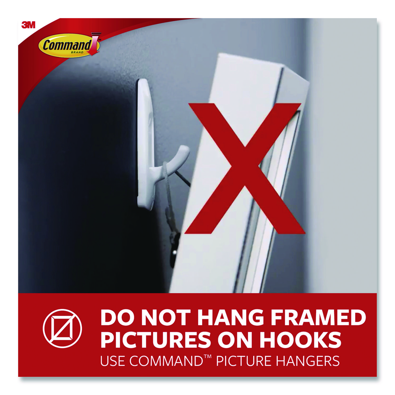 General Purpose Hooks, Large, Plastic, White, 5 lb Capacity, 12 Hooks and 18 Str