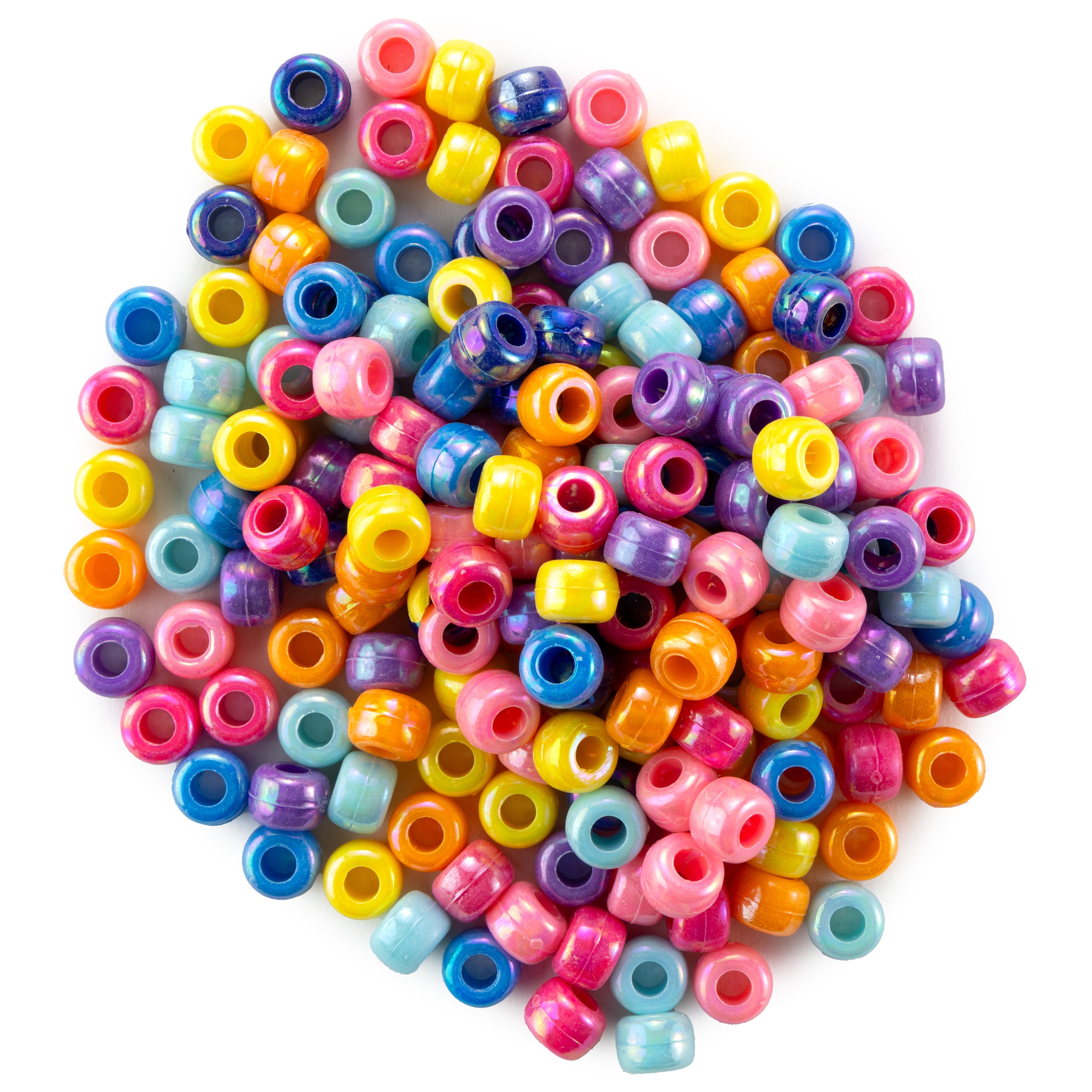 Cousin Fun Pack Acrylic Large Hole Barrel Beads 280/Pkg-Assorted Colors