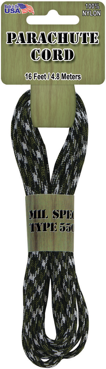 Parachute Cord 4mmx16' Army Camo
