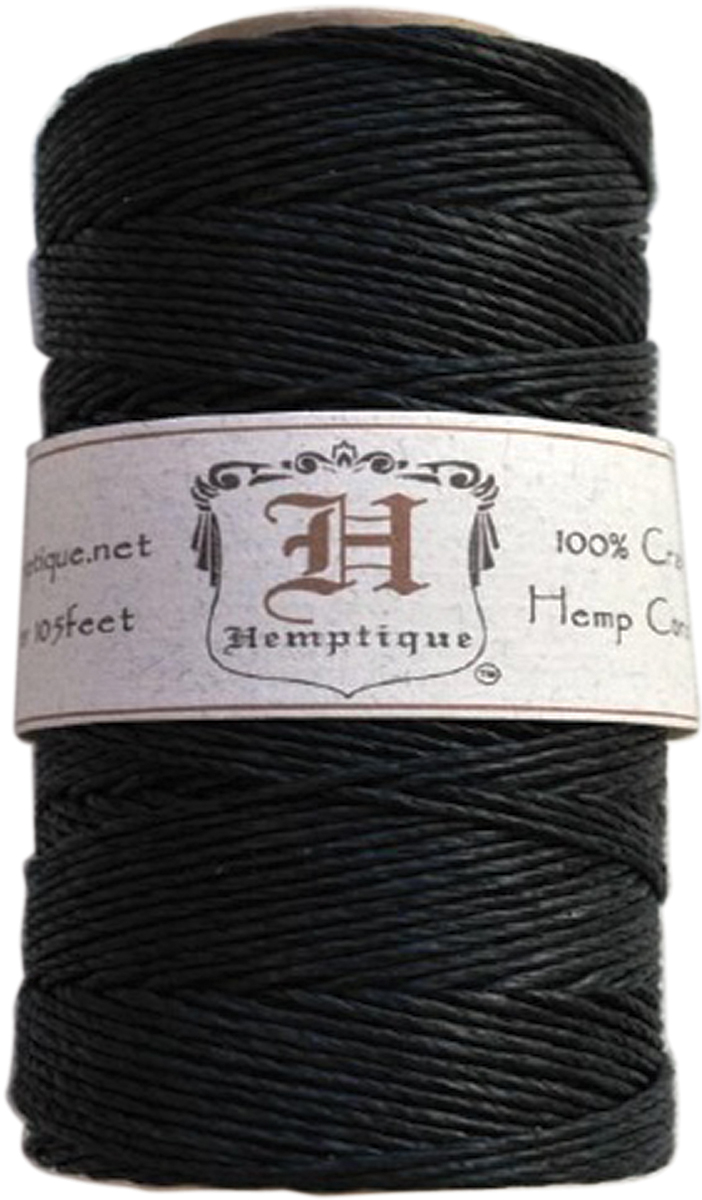 Hemp Cord Spool 20lb 205' Black
