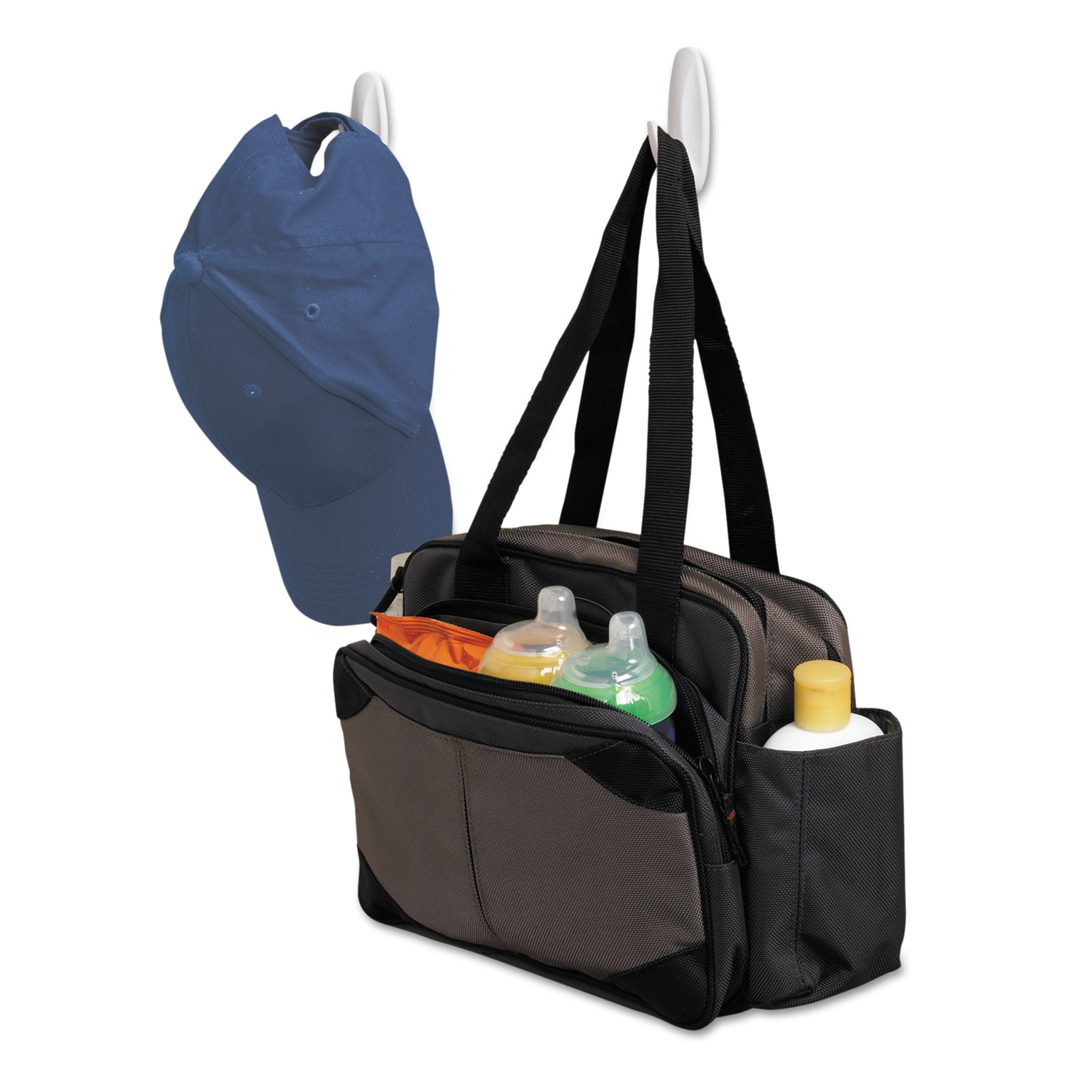 Command General Purpose Hooks Small/Medium, 3lb Cap, White, 4 Hooks & 8 Strips/